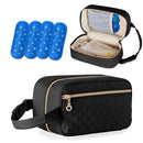 Damero Breastmilk Cooler Bag with 4 Ice Packs -Breastmilk Cooler Travel Bag Organizer with Detachable Buckle Handle for Daycare and Breastfeeding Mom,Black by TinyTreasures Baby Boutique