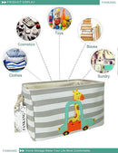 FANKANG Rectangular Laundry Basket Nursery Storage Fabric Storage Bin Storage Hamper,Gift Baskets(Giraffe) by TinyTreasures Baby Boutique