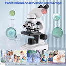Compound Microscope，40X-2500X Research Class Professional Microscope，WF10x and WF25x eyepieces, Dual LED Lighting and Two-Layer Mechanical Stage，Microscope for Adults… by TinyTreasures Baby Boutique