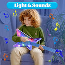 Guitar and Microphone Play Set with Glasses,Music Toys with Music&Light,Kids Karaoke Machine,Music Instruments for Toddlers,Boys,Perschool Educational Toys Gift for Children by TinyTreasures Baby Boutique