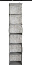 Amazon Basics 6-Tier Hanging Closet Shelf Organizer With Pockets, 8.5" D x 12" W x 9" H, Grey by CozyNest Decor