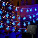 Brightown Solar Christmas Snowflake String Lights, 72FT 200 LED Outdoor Waterproof Fairy Lights with 8 Lighting Modes for Wedding, Party, Tree, Room, Garden, Patio, Yard, Home, Blue by GreenHaven Gardens