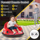 GLACER 12V Bumper Car, Electric Kids Bumper Car w/Parental Remote, 3-Speed, 360°Spin, Music, LED Light, Battery Ride on Bumper Car w/Dual Joysticks, Baby Bumper Car for Toddlers 18 Months+ (Red) by TinyTreasures Baby Boutique