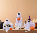 Halloween Decorations - Set of 3 Cute Spooky Ghosts Crafts - Ghost Decorations Indoor Halloween Decor for Party Table Home Room Kitchen Office by CozyNest Decor