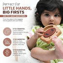 100% Wooden Baby Toy | No Paint, No Plastic | Eco-Friendly Rattle for 0–6 Months by TinyTreasures Baby Boutique