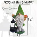Solar Gnomes Garden Statues,Resin Gnome Figurine Holding Mushroom and Solar Lights Lantern,Outdoor Yard Art Decorations for Garden Patio Lawn by CozyNest Decor