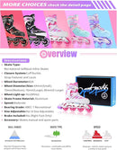 2PM SPORTS Vinal Girls Adjustable Flashing Inline Skates, All Wheels Light Up, Fun Illuminating Skates for Kids Men Adult Women and Boys by TinyTreasures Baby Boutique