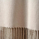 CUDDLE DREAMS Silk Throw Blanket with Hand-Knotted Fringe, Natural, Soft & Breathable (Ivory) by CozyNest Decor