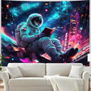 BVBOX Astronaut Space Blacklight Tapestry 79"x59", UV Reactive Astronaut Reading Universe Galaxy Planet Glow in Dark Tapestries, Black Light Neon Upright Poster Wall Hanging Backdrop Decor for Bedroom Living Room by CozyNest Decor