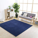 Loartee Coral Velvet Crawling Rug (6'8"x7'9", Dark Blue) for Toddler Children Play Area Rug Yoga Mat Exercise Pad by TinyTreasures Baby Boutique