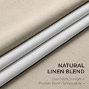 Joydeco Pinch Pleated Linen Curtains for Living Room, 100% Blackout Darkening Curtains 72 inches Length 2 Panel Thermal Insulated Pinch Pleat Drapes(Cobblestone,40'' Wx72'' L) by CozyNest Decor