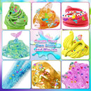 YOPINSAND DIY Slime Kit for Girls, Slime Making Kit for Kids, Glimmer Crunchy, Butter, Foam, Cloud Slime with Mermaid Add-ins, Foam Balls, Charms, Glitters, Party Favors Gift Toys for Kids 6-12 by TinyTreasures Baby Boutique