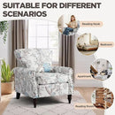 Wingback Accent Chair with Removable Pillow, High Back Floral Armchair with Solid Wood Legs & Nailhead Trim, Comfy Upholstered Reading Single Sofa Chair for Bedroom (2, Bird Floral Pattern) by CozyNest Decor