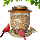 Bird Feeder for Outdoors, Funnel Style Wild Finch Feeders for Outside Hanging Courtyard Bird Watching, Metal Birdfeeder with Lid Fixing Buckle, 3Lbs Capacity by CozyNest Decor