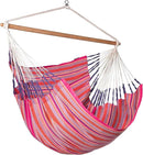 LA SIESTA - XL King Habana Cotton Hammock Swing - Indoor/Outdoor Boho Hanging Chair - Max 355 Lbs, Flamingo by GreenHaven Gardens