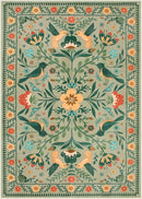 Moynesa Boho Area Rugs 5x7, Ultra Thin Soft Washable Rugs for Living Room Bedroom Non Slip, Stain Resistant, Indoor Bird Patterned Sage Green Large Carpet for Kitchen Entryway Office by TinyTreasures Baby Boutique
