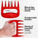 Mountain Grillers Bear Claws Meat Shredder - Durable Meat Claws For Shredding Pulled Pork, Chicken, Beef - Heat-Resistant BBQ Meat Claws For Grilling And Smoking - Ergonomic Handle - 2 Pack, Red by GreenHaven Gardens
