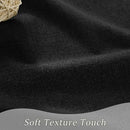 RAIN CITY Blackout Curtains 50 x 84 Inch Long Linen Blend Black Out Curtains 2 Panels Set Burg, Back Tab Rod Pocket Room Darkening Textured Curtain Window Drapes for Bedroom Living Room-Black by CozyNest Decor