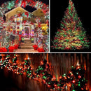 2 Pack Christmas String Lights Indoor Outdoor, Super Bright 66FT 200 LED String Lights Waterproof, Twinkle Xmas Lights with Timer for Christmas Tree Decorations (Red and Green) by GreenHaven Gardens