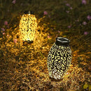 2 Pack Solar Lanterns, Hanging Solar Lantern Outdoor Lantern Solar Powered Lantern with Handle Metal Waterproof Decorative Solar Garden Lights for Patio Yard Pathway Walkway by GreenHaven Gardens