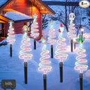 8 Pcs Solar Christmas Garden Stake Lights 8 Mode Yard Landscape Path Lights Xmas Solar Christmas Decorations Outdoor Waterproof Pathway Decor for Outside Holiday Garden Patio by GreenHaven Gardens