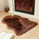 AMTOVO Faux Fur Rug, Coffee Small Area Rug, Fluffy Sheepskin Rug, Fuzzy Ultra Soft 2 x 3 ft Shag Rugs for Bedroom Sofa Throw Cushion Room Decor, Sheepskin by CozyNest Decor