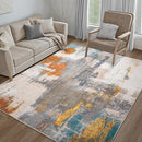 Kelarea Living Room Rug, 5x7 Rug Modern Abstract Washable Rugs Grey Faux Wool Vintage Carpets, Non Slip Rug for Bedroom, Dining Room, College Dorm, Kids Playroom, Home Office by TinyTreasures Baby Boutique