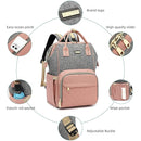 Diaper Bag Backpack, Diaper Bags for Baby Girls Boys, Baby Bags for Moms Dads, Nappy Changing Bag with Insulated Pockets,Multi-functional Waterproof Backpack with Stroller straps-Pink by TinyTreasures Baby Boutique