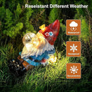 TIJNN Garden gnome Statue with Solar Lights. Funny Garden gnome Decorations for Your Yard, Outdoor Patio, Lawn, Gardens, Balcony or Home. Great Gift idea for Women and mums for Mother's Day. by CozyNest Decor