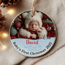 Personalized Baby’s First Christmas Ornament 2025 - Custom Newborn Keepsake Tree Ornament - Sweet Gift for New Parents Mom Dad - Christmas, Birthday Gift for Babies, Boy, Girls, Mom, Dad by TinyTreasures Baby Boutique
