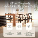 POLY & BARK Weave Dining Chair – Mid-Century Modern Wishbone Dining Chair with Arms, Solid Wood Frame, Indoor Use – Black – Single - Ideal for Dining Room, Kitchen or Stylish Accent Setting by CozyNest Decor