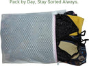 Mesh Laundry Bags for Delicates – 3-Pack (12″×16″) with Color-Coded Zippers – Honeycomb Mesh, Locking Zipper, Washer & Dryer Safe for Bras, Socks, Travel Clothes by TinyTreasures Baby Boutique