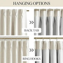 Vision Home Natural Pinch Pleated Full Blackout Curtains Linen Blended Room Darkening Window Curtains 112 inch for Living Room Bedroom Thermal Insulated Pinch Pleat Drapes with Hooks 60" Wx112 Lx1 by CozyNest Decor