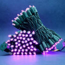200 Count Pink Wide Angle LED Christmas Lights, 66 ft Green Wire UL Certified Commercial Grade 5mm Holiday String Light Set (Pink) by CozyNest Decor