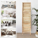 Room Divider with Shelves, Privacy Screen, Room Dividers and Folding Privacy Screens, 6 Panel Wood Temporary Wall Partition Separation Separator, Natural by CozyNest Decor