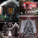 C7 Pure White LED Christmas Lights, 50Ft Vintage String Lights with 50+2 Plastic Bulbs, E12 Candelabra Base, Outdoor Retro Style Hanging Lights for X-mas Patio Fence Roofline Holiday by GreenHaven Gardens