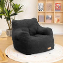 Bean Bag Chair with Filler, Bean Bag Sofa with Tufted Soft Stuffed Filling, Fluffy and Lazy Sofa, Comfy Cozy BeanBag Chairs with Memory Foam for Dorm, Apartment, Living Room (Black) by CozyNest Decor