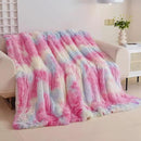 GONAAP Fuzzy Faux Fur Throw Blanket Queen Size Tie-dye Rainbow Super Soft Cozy Plush Fuzzy Shaggy Blanket for Couch Sofa Bed (Tie-dye Rainbow, Queen(90"x90")) by CozyNest Decor
