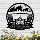 Personalized Camping Signs | Custom Metal Sign | Custom Mountain Campfire Sign | Custom Signs Outdoor Metal | Family Name Sign | Personalized Campfire Name Sign | Metal Wall Art | Camping Signs by CozyNest Decor