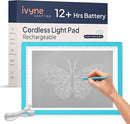 iVyne Rechargeable A4 Light Pad for Tracing & Weeding - LED Light Board for Weeding Vinyl - for Cricut Vinyl Weeding Tools - Ultra-Thin & Portable - Perfect for Artists & Crafters - Blue by TinyTreasures Baby Boutique