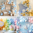 RUBFAC 129pcs Pastel Blue Balloons Different Sizes 18 12 10 5 Inch for Garland Arch, Light Blue Balloon for Birthday Baby Shower Gender Reveal Easter Wedding Party Decoration by TinyTreasures Baby Boutique