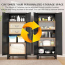 75.2" Tall Storage Cabinet, Pantry Storage Cabinets with 2 Door and 5 Adjustable Shelves, Black Kitchen Food Cabinet, Metal Utility Cabinets for Kitchen, Dinning Room, Laundry Room by CozyNest Decor