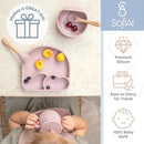 All In One Silicone Feeding Set - Safe for 6-12 Months - Non-Toxic Baby Led Weaning Supplies - Toddler Self Feeding Utensils - BPA-Free - Mess Free Essentials by TinyTreasures Baby Boutique