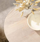 Kate and Laurel Aja Modern Round Side Table, 15 x 15 x 23, White, Decorative Modern Geometric Wood Bedroom Nightstand Table by CozyNest Decor