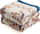 Boho Throw Blanket, 100% Organic Cotton Breathable Ultra Soft Bed Quilt Throw - All Season Floral Bird Butterfly Farmhouse Decor Blanket for Sofa Couch Chair and Gift. 60" x 80" by CozyNest Decor