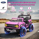 ENYOPRO 24V Ride On Toys for Big Kids, Licensed Ford Bronco Raptor 2 Seater Kids Electric Vehicle, Battery Powered Ride On Car Jeeps w/Remote Control, Bluetooth, 3 Speed, LED Lights for Ages 3+, Pink by TinyTreasures Baby Boutique
