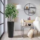 Worth Garden 2-Pack 28" H. Metal Planter with 2X Inside Pots - Hand-Hammered Texture Tall Narrow Tapered Plant Pots - Large Handcrafted Flower Pot for Indoor Outdoor, Deck, Patio, Front Porch (Black) by CozyNest Decor