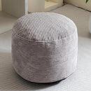 HIGOGOGO Round Stuffed Pouf Ottoman, Corduroy Poufs with Foam Chunk Filling, Furry and Fluffy Pouf Foot Stool Storage Ottoman, 20 X 15 Floor Poufs Foot Rest for Living Room, Grey by CozyNest Decor