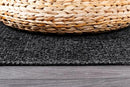 CAMILSON Easy Jute Rug 8x10, Indoor Outdoor Dark Gray Black Farmhouse Area Rugs for Living Room Patio and Kitchen Rug Solid Boho Woven Design Easy-Cleaning Washable Outside Carpet Alfombras (8 x 10) by CozyNest Decor