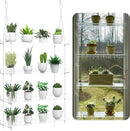 4-Tier Hanging Clear Plant Shelves for Windows, Acrylic Window Wall Plant Stand Shelf for Kitchen Indoor Gardens, Flower, Succulents, Herb, Seedling Organization, and Pots Display, 16 Inch per Tier by GreenHaven Gardens